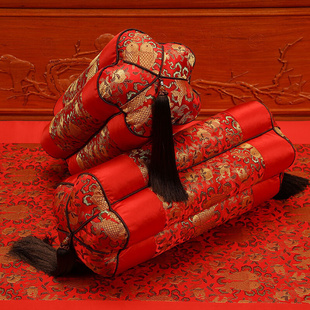 中式 包邮 沙发靠垫红木罗汉床垫子实木坐垫腰枕抱枕飘窗垫定做含芯