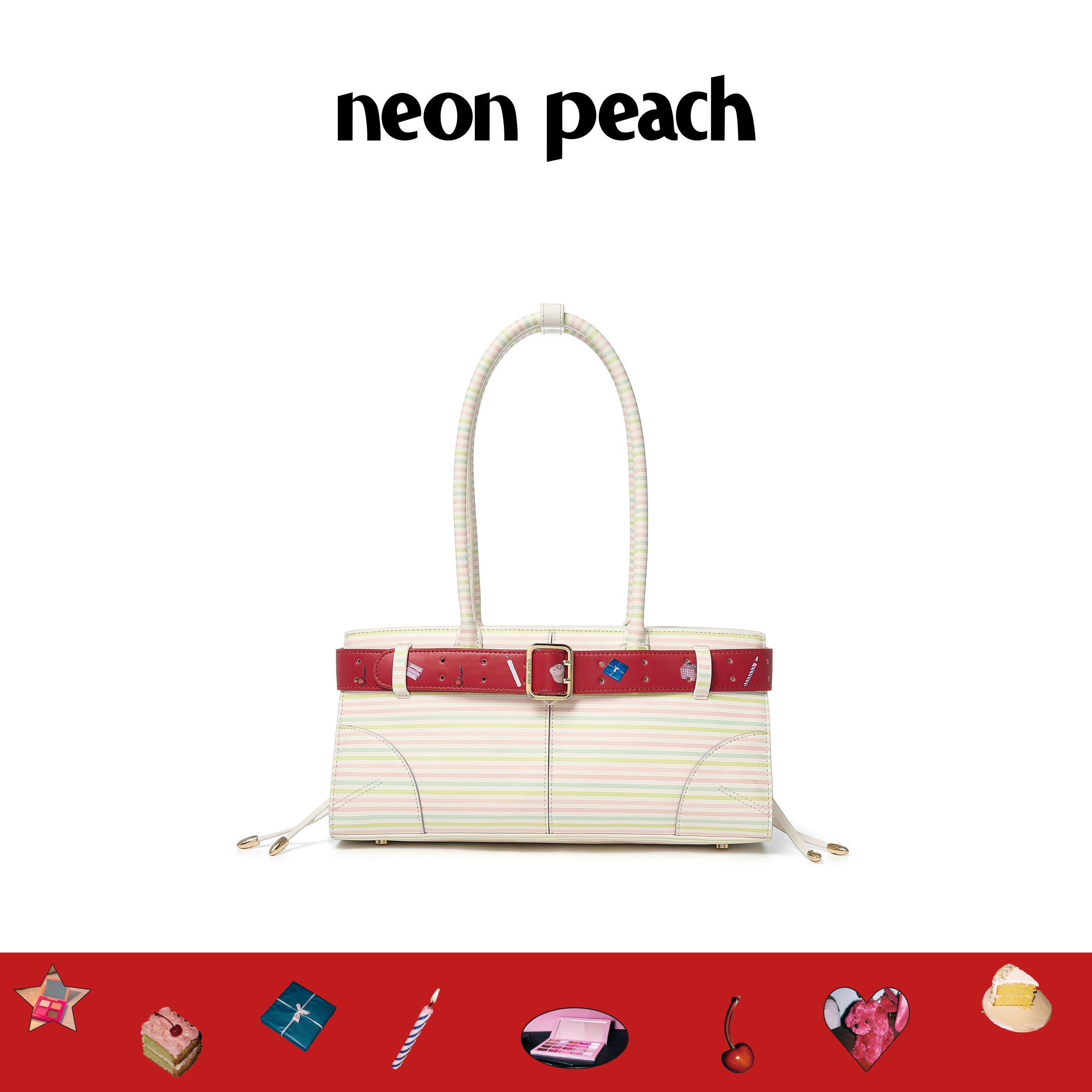 NEONPEACH霓桃原创设计千禧幻梦手提腰带单肩包长手柄y2k