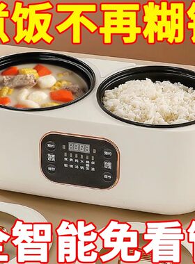 新款双胆电饭煲全自动鸳鸯多功能火锅电饭锅智能蒸煮预约保温分体