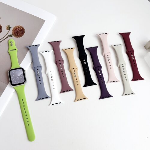 小蛮腰硅胶表带适用apple iwatch11苹果S10女s98亲肤感se3夏Ultra