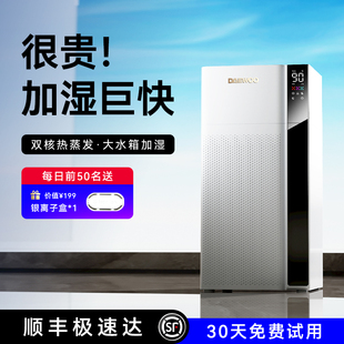 大宇热雾加湿器家用静音卧室上加水婴儿大容量大雾量双芯增湿机