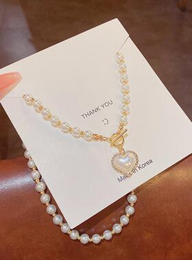 轻奢小众设计感珍珠项链女ins风