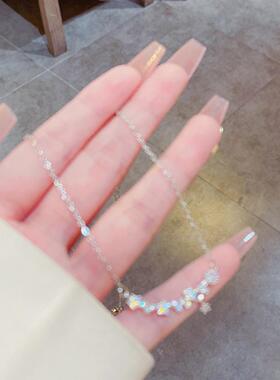 韩国新款精致锆石吊坠满天星钛钢