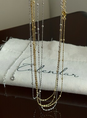 s925纯银中古风满天星项链小众设