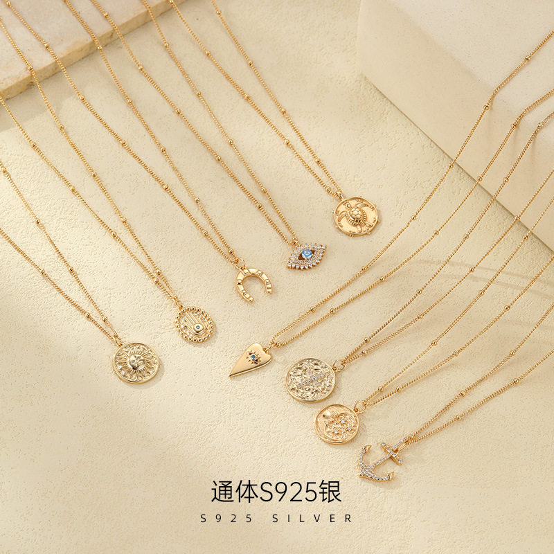 S925纯银饰品热卖套装项链女个性