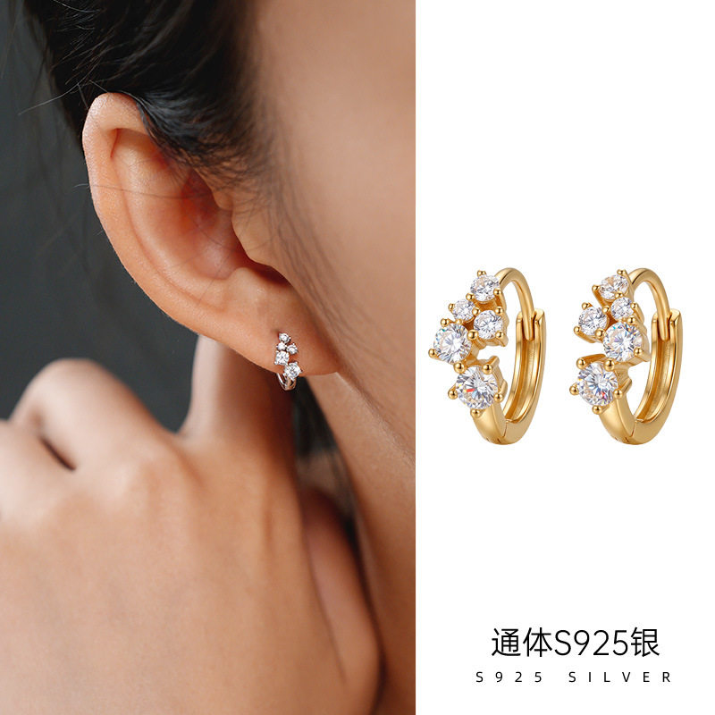 高级感S925纯银日系精致繁星闪钻