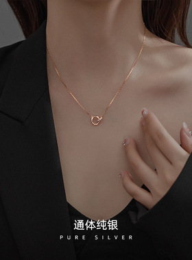 莫比乌斯环纯银项链女轻奢小众2