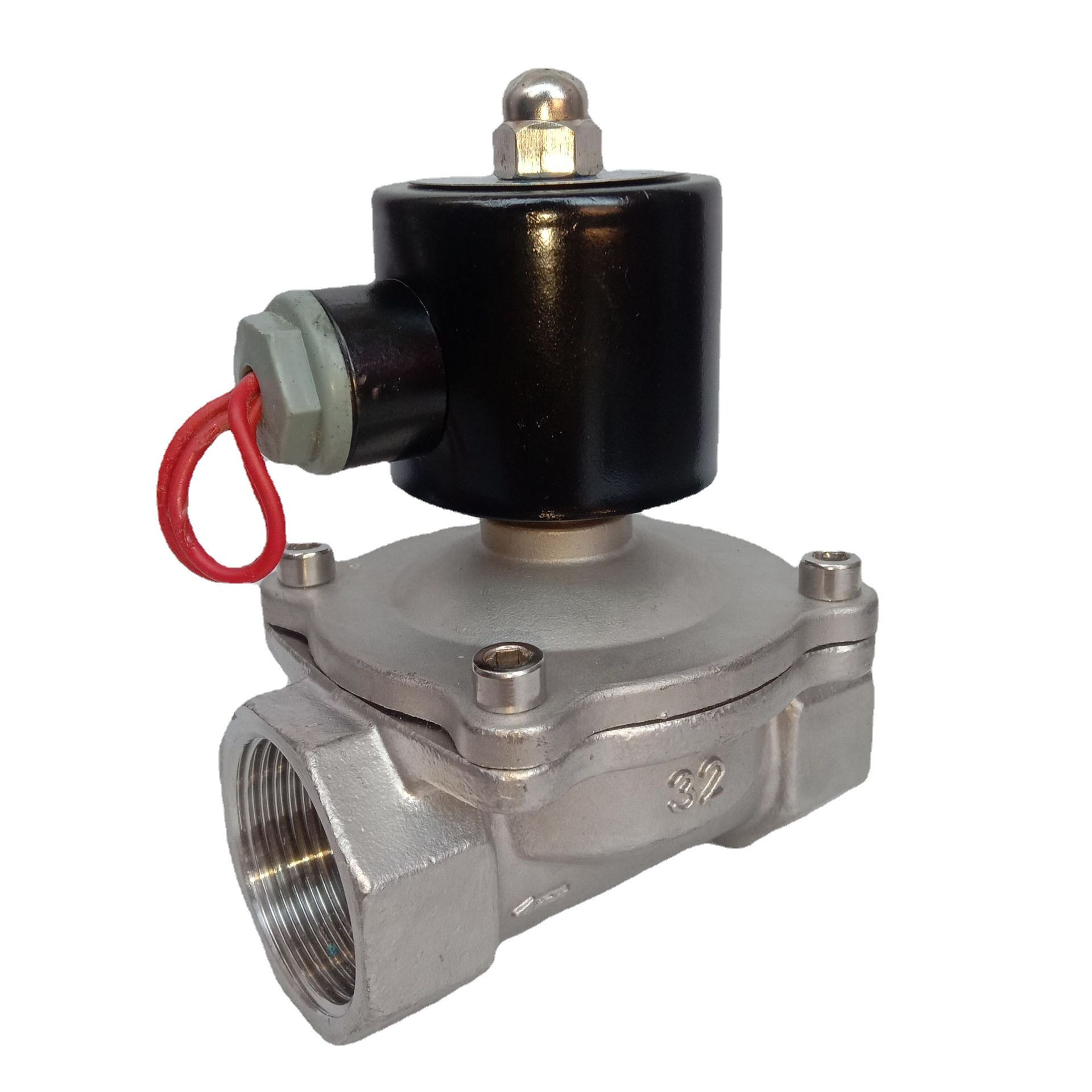 厂不锈钢丝扣电磁阀管道电磁阀304常闭电磁阀活塞蒸汽电磁阀膜库