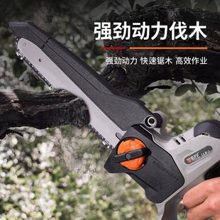 锂电链条锯手持家用充电式 新款 户外伐木修枝电锯单手锯无刷电链锯
