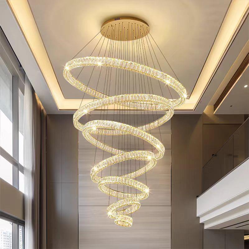 复式楼大吊灯别墅中空客厅主灯挑高loft公寓吊灯楼梯间挑空大吊灯