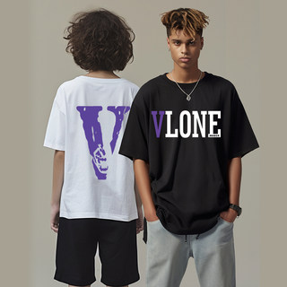 VLONE MABER官方美式宽松短袖t恤女纯棉2024年情侣街头上衣