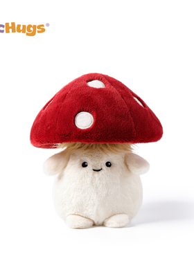 McHugs辛云来同款红伞菇精灵玩偶蘑菇公仔毛绒玩具娃娃生日礼物女