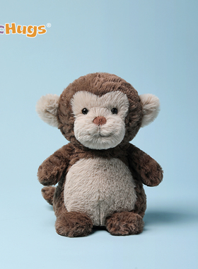 McHugs淘气麦卡猴幼儿园毛绒玩偶睡觉抱娃娃玩具生日礼物公仔