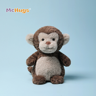 McHugs淘气麦卡猴幼儿园毛绒玩偶睡觉抱娃娃玩具生日礼物公仔