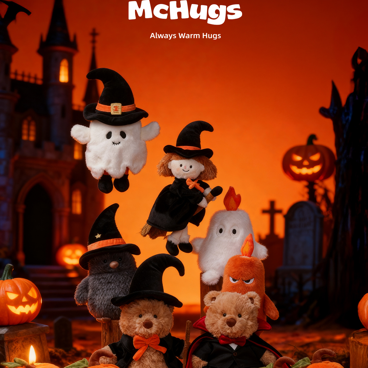 McHugs万圣节系列玩偶睡觉抱娃娃
