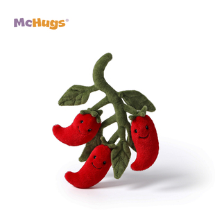 McHugs红火辣椒串疏菜玩偶睡觉抱公仔毛绒玩具安抚娃娃生日礼物