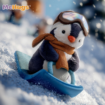 McHugs雪橇企鹅冰冰毛绒玩具公仔