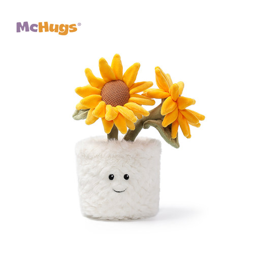 McHugs阳光向日葵毛绒植物摆件