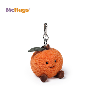McHugs橙子钥匙扣玩偶挂件钥匙扣挂饰毛绒玩具包包生日礼物公仔