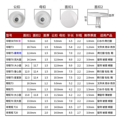 华联T3T5T8塑料四合扣电动模具按扣半自动打扣机磨具安装工具