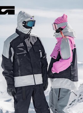 GAINAX滑雪服大G单板防风防水3L户外上衣骑行机车服男女2425