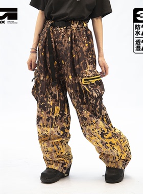 GAINAX滑雪裤虎皮香蕉系列大G专业防风防水3L宽松男女2526款