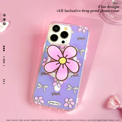 适用于苹果Ipone15ProMax粉花手机壳14ProMax治愈潮流14Pro可爱清新12Pro明快细腻15Pro温馨灵动12ProMax独特