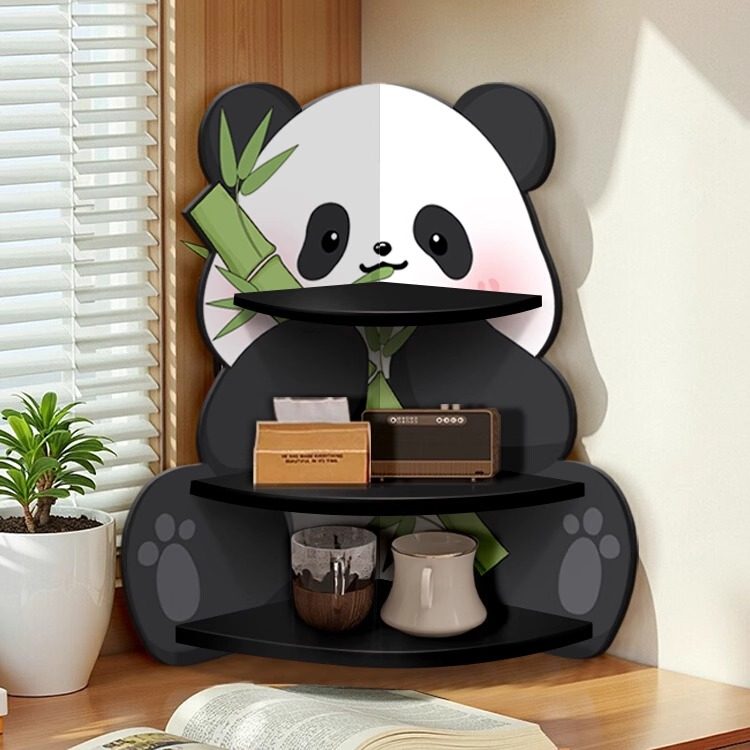 桌面拐角靠墙收纳架摆件创意熊猫办公桌玄关置物架水杯小型角柜,收纳整理,整理架/置物架/收纳架,淘宝优惠券,粉丝福利购,淘宝优惠卷