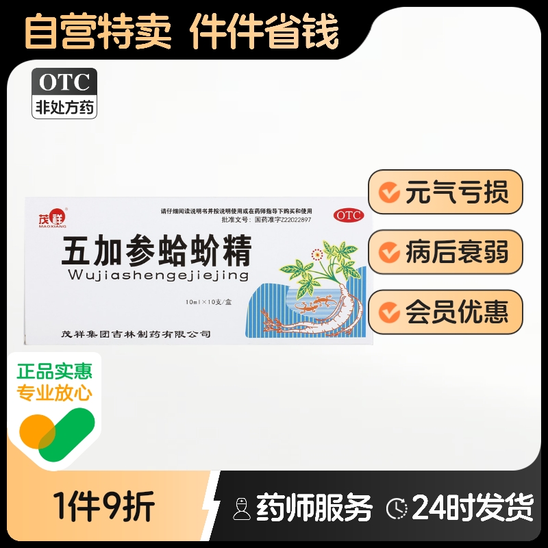 【茂祥】五加参蛤蚧精10ml*10支/盒