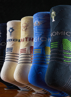 球员通道Bassport运动袜子男款美式精英长筒毛巾跑步篮球袜大远征