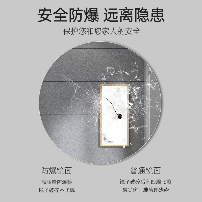 家用软镜子贴墙自粘小块镜面贴塑料亚G克力化妆镜厕所免打孔浴室