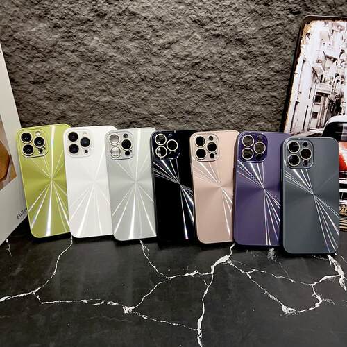 新款纯色感极光CD适用iPhone16ProMax手机壳15苹果14防摔软男女13