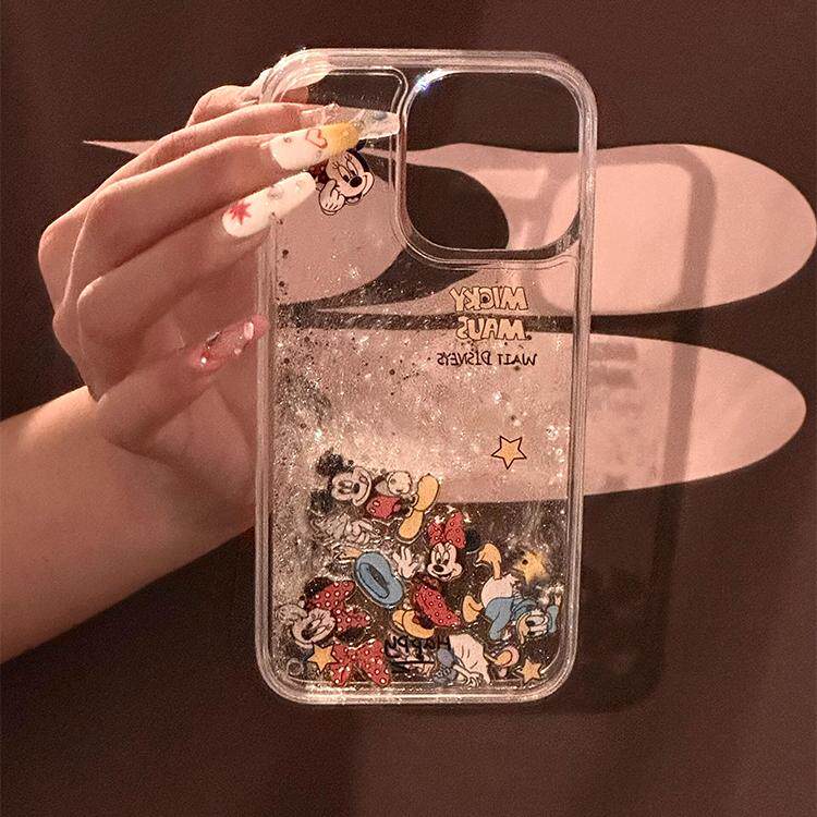 新款流沙米妮米奇适用iPhone16ProMax手机壳15苹果14防摔软男女13