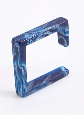 欧美夸张大理石纹蓝色手镯