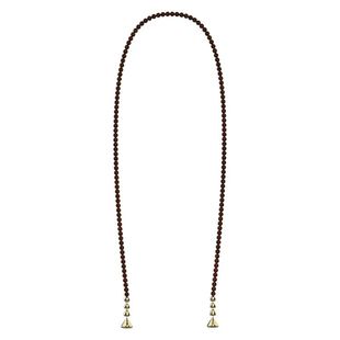 法式优雅虎眼石天然石串珠长款链条项链新中式国风潮款毛衣链