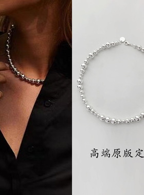 金银球串珠项链简约小众