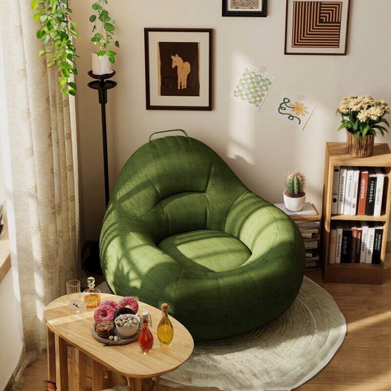 日系进口单人懒人沙发可睡可躺卧室阳台豆袋小沙发休闲榻榻米椅子