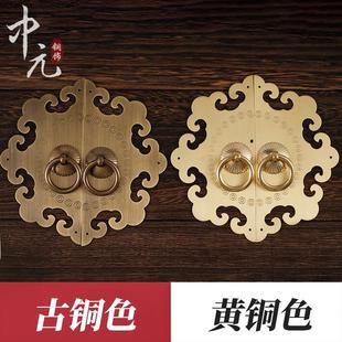 柜中式 黄铜拉手柜门衣柜门拉手橱柜鞋 仿古家具金色纯铜抽屉铜把手