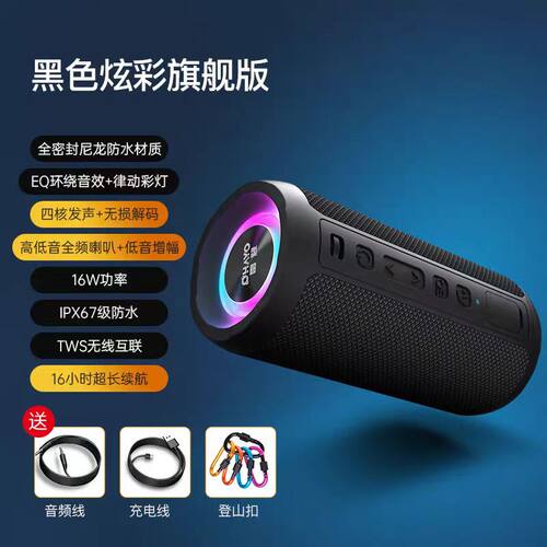 雷登X10蓝牙音箱超重低音炮大音量便携式户外防水车载骑行可插卡