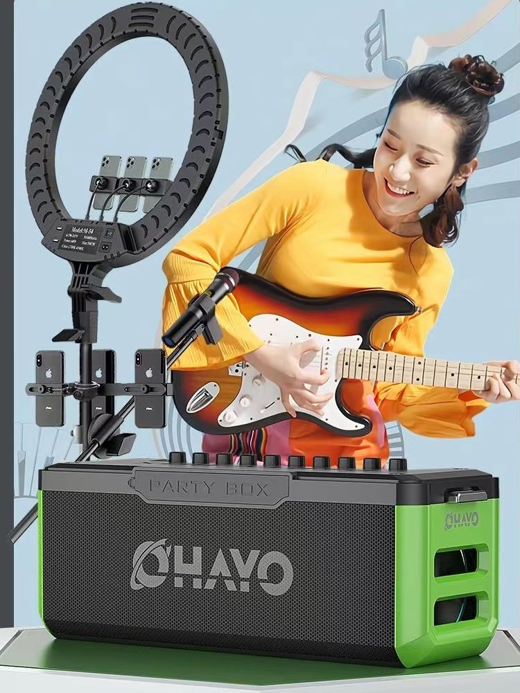 雷登M10pro蓝牙音箱高音质重低音炮声卡家用户外车载便携K歌音响