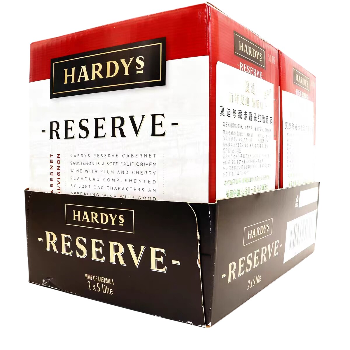 【聚会畅饮装】整箱2盒夏迪葡萄酒珍藏赤霞珠10斤5L澳洲原装进口