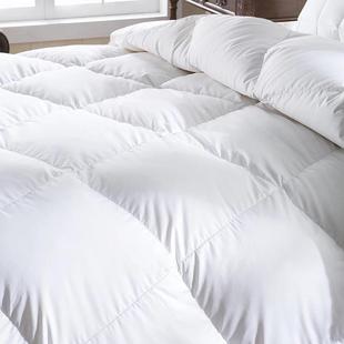 鹅绒被芯填充90%白鹅绒80支纯棉防羽布料羽绒被芯五星级酒店被子