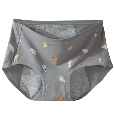 蝶安芬女士生理内裤中腰加宽防侧漏姨妈裤月经期安全纯棉内裤学生