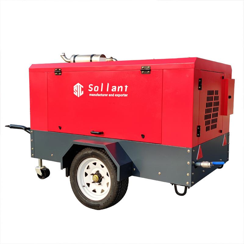 工业工程空压机压缩空气柴移螺杆机便携式移动空压机