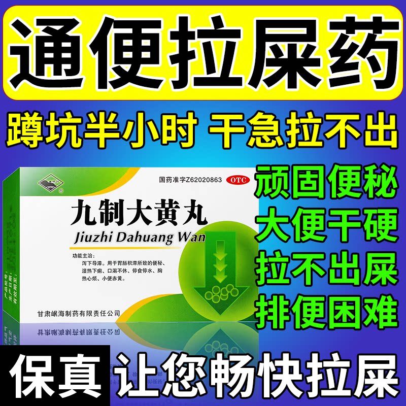 九制大黄丸治疗便秘的药物成人老人儿童大便干结拉屎不通畅通便药