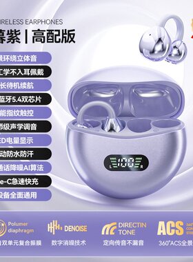 2025新款M79蓝牙耳机数显夹耳式不入耳超长续航运动耳机久戴不痛