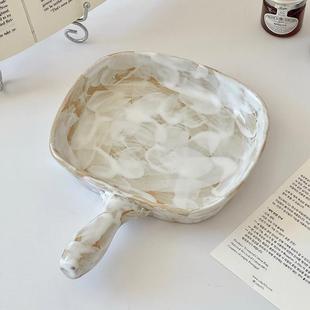 盘子家用菜盘陶瓷餐盘仪式 肆月 感早餐盘高级感方盘水果甜品盘ins