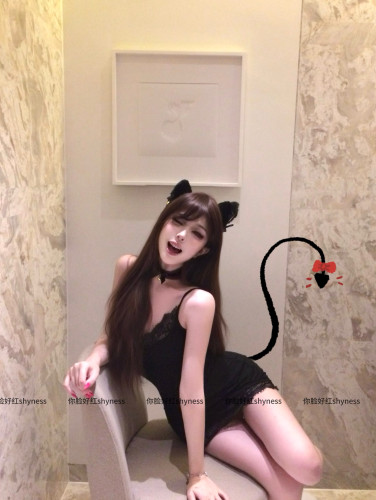 你脸好红shyness-喵の诱-纯欲风蕾丝包臀裙性感修身吊带睡裙女