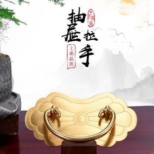 仿古纯铜拉手抽屉柜门木箱拉手全铜把手橱柜鞋 中式 柜全铜实心拉手