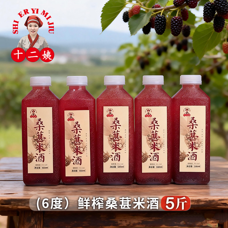 十二姨米酒桑葚酒糯米酒酿农家自酿甜酒客家手工低度